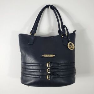 Versace 1969 Black Women's Handbag with Gold Accents